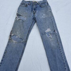 Vintage Levis 512 Slim Fit Jeans Size 30x34 Distressed Holes